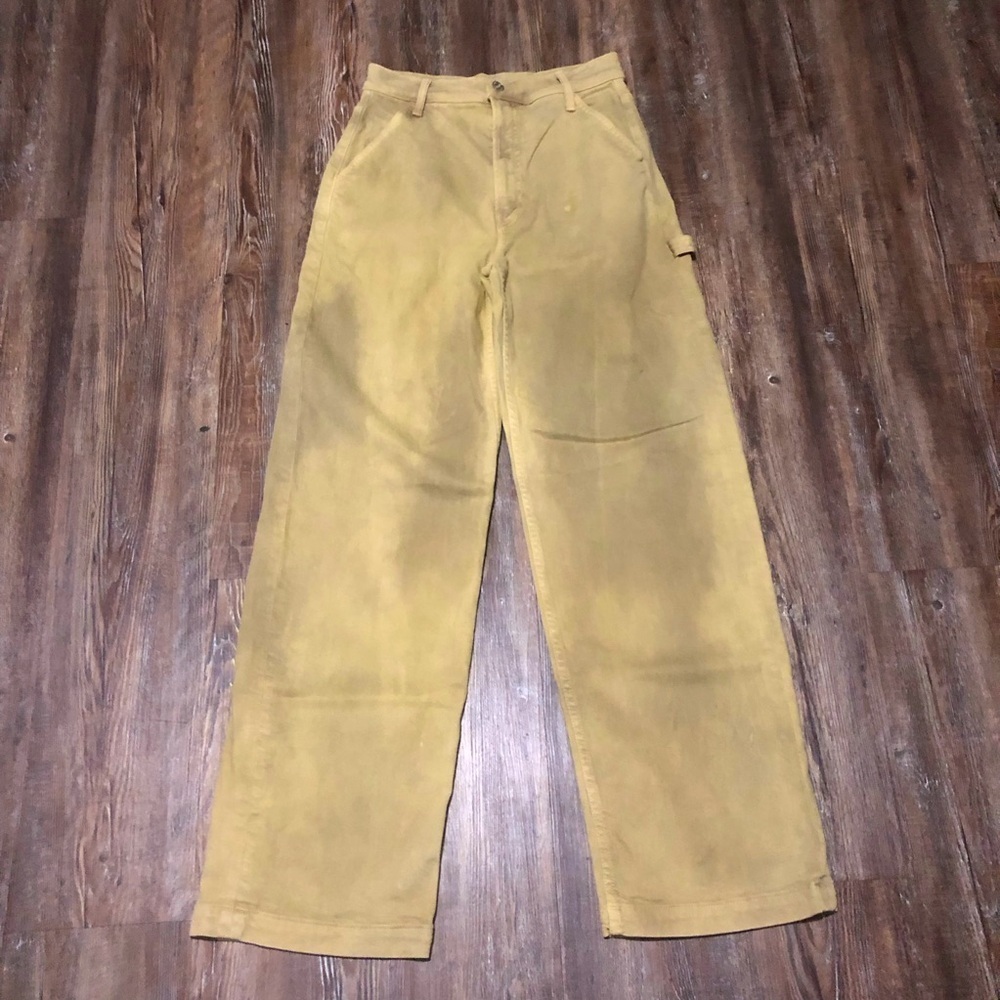 Mother The Stud Finder Sneak Jeans Women's 25 Carpenter High Rise Prairie Sand